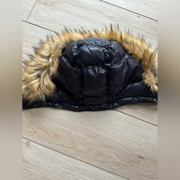S13 women’s black coat size extra large with detachable fur hood - Picture 13 of 13